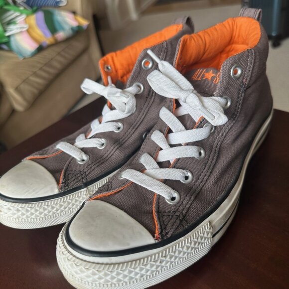 Converse Converse Chuck Taylor All Star High Top Army Green w/ Bright Orang - Picture 2 of 5